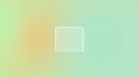 Square Glassmorphism button on a background with a soft green mint gradient Stock Illustration