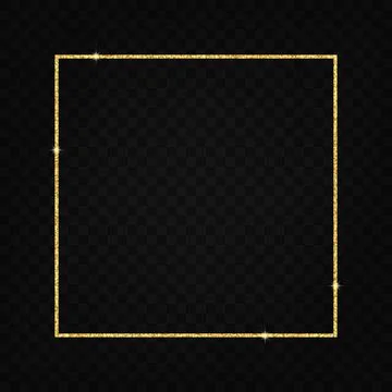 Square glitter frame Stock Illustration