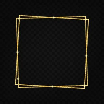 Square glitter frame Stock Illustration
