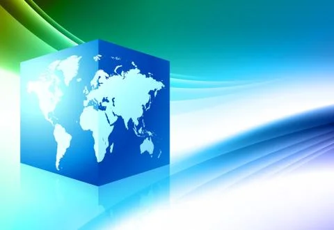 Square Globe Abstract Color Background Stock Illustration