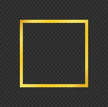 Square Gold Frame Transparent Backdrop イラスト素材