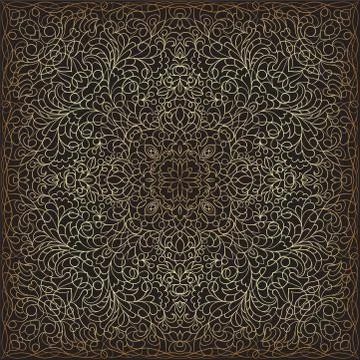 Square gold pattern Stockillustratie