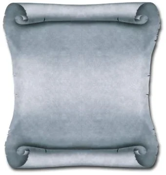 Square gray blank Ancient Scroll with curved corners Stock Illustration