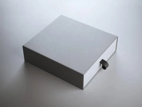 Square gray box in white studio 库存插图
