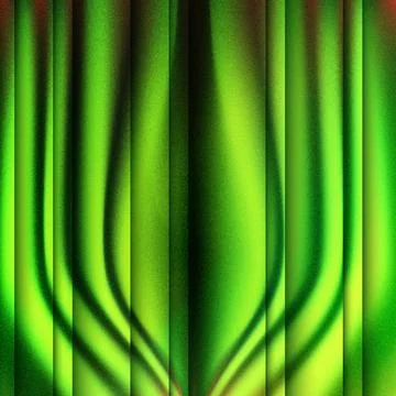 Square green neon abstract background combining vertical light columns, flowi Stock Illustration