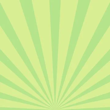 Square Green Sunburst Vector - Minimalist Ray Burst Background Stock Illustration