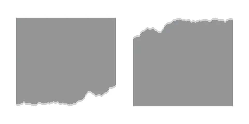 Square Grey Note Cards with Torn Corner Stock Illustration