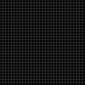 Square Grid in 10K. Black Background and White Lines. Stock Illustration