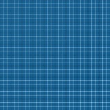 Square Grid in 10K. Blue Background and White Lines. Stock Illustration