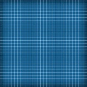 Square Grid in 10K. Blue Background and White Lines. Stock Illustration