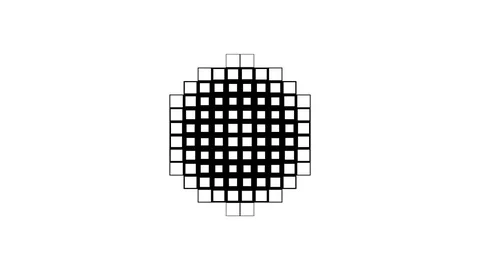 Square grid central pulse loop Stock Footage 75444657