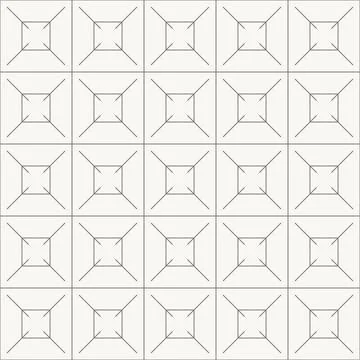 Square grid with inner frame detail seamless pattern in minimal line design Stock Illustration