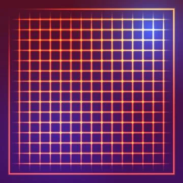 Square grid with light effect. Vector Stock Illustration