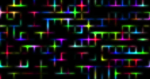 A square grid of multi-colored neon Stock Footage 241104210