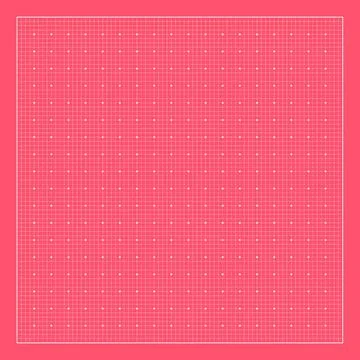Square grid pattern with geometric lines and dots for technology Stock Illustration