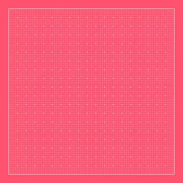 Square grid pattern with geometric lines and dots for technology Stock Illustration