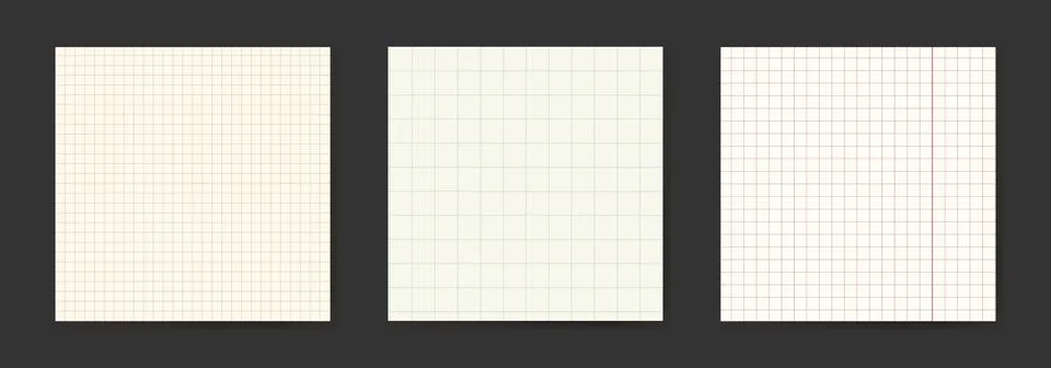 Square grid school paper sheet background with empty space. Design of cell .. 스톡 일러스트