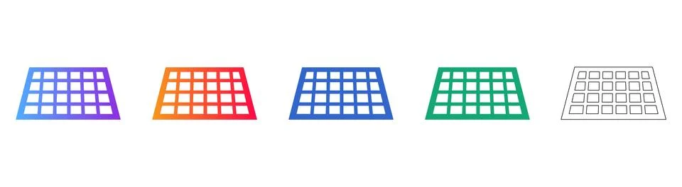Square Grid Texture Vector Icons Stock Illustration
