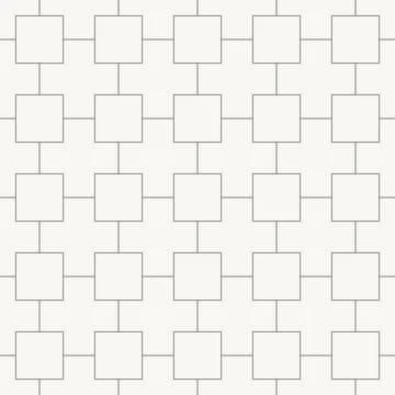 Square grid with vertical connectors seamless pattern in minimal line design 库存插图