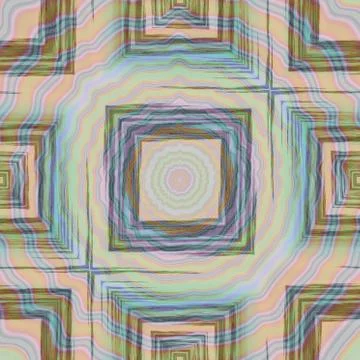 Square gritty patterns overlapping of blurry concentric circle patterns in so Stock Illustration