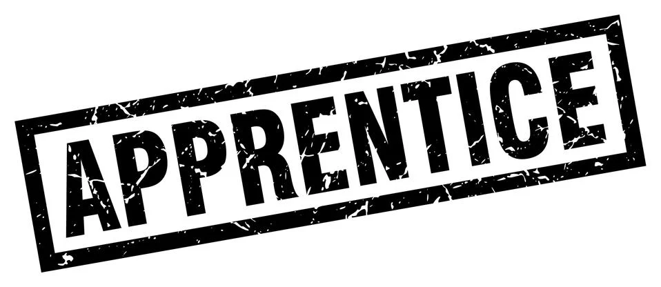 Square grunge black apprentice stamp Illustrazione stock