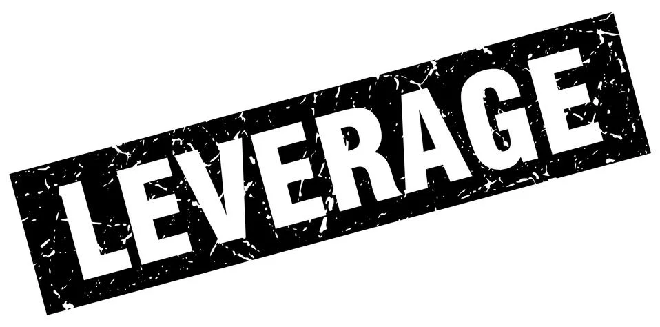 Square grunge black leverage stamp Stock Illustration