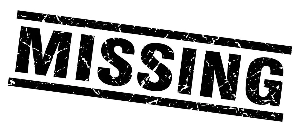 Square grunge black missing stamp Stock Illustration