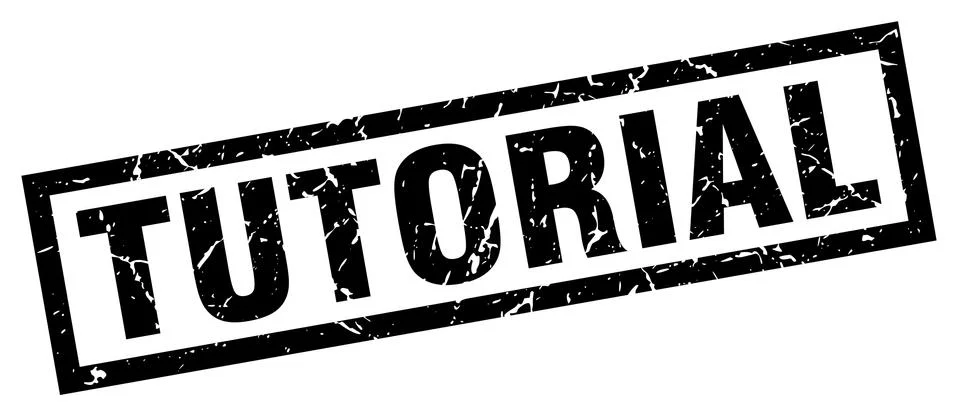 Square grunge black tutorial stamp Stock Illustration