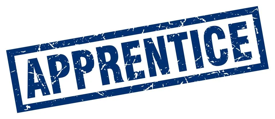 Square grunge blue apprentice stamp イラスト素材