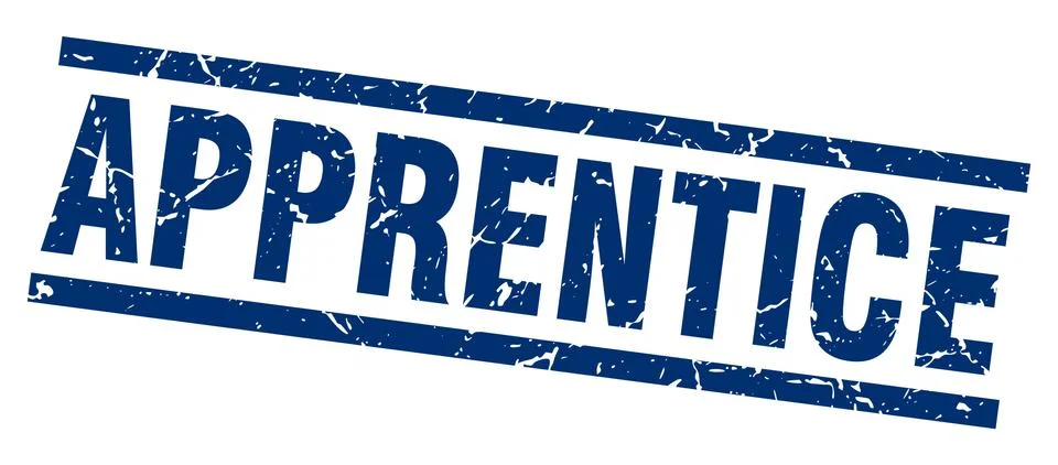 Square grunge blue apprentice stamp イラスト素材