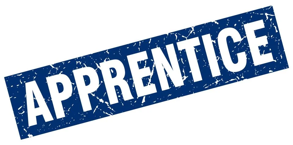 Square grunge blue apprentice stamp イラスト素材