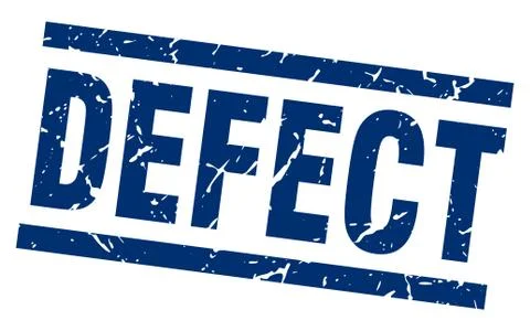 Square grunge blue defect stamp Stock Illustration
