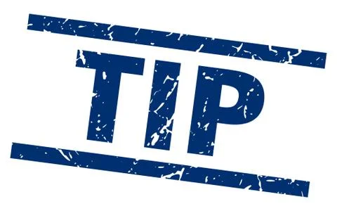 Square grunge blue tip stamp Stock Illustration