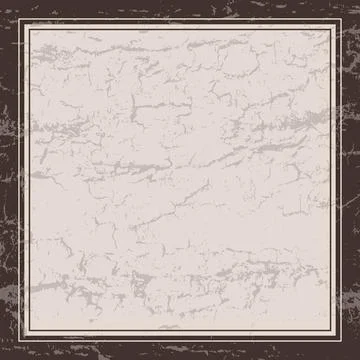 Square grunge frame with cracks. Brown and beige Stock Illustration