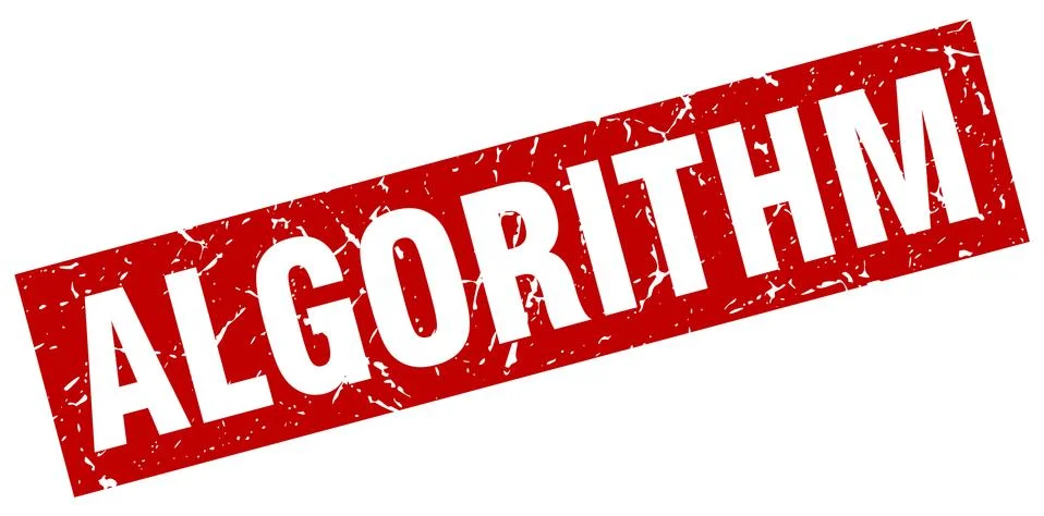 Square grunge red algorithm stamp イラスト素材