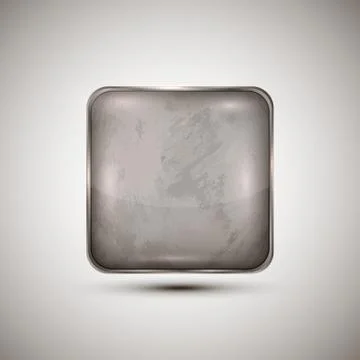 Square grunge texture vector button.Cement,cardboard Illustrazione stock