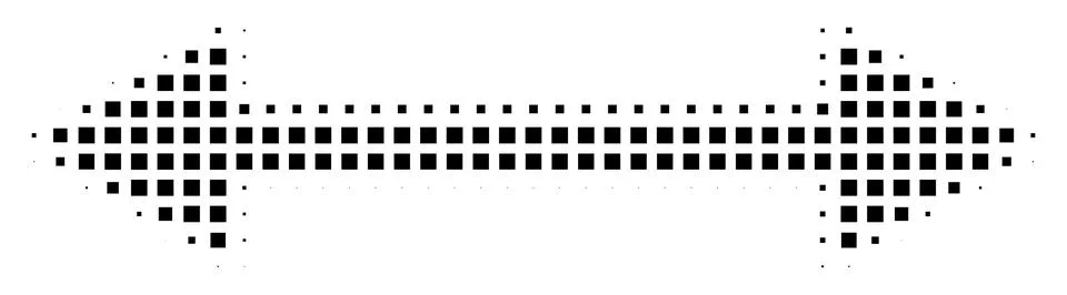 Square halftone double arrow Stock Illustration