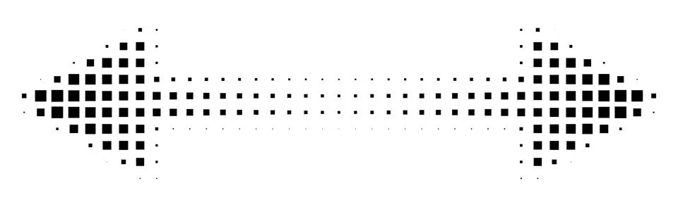 Square halftone double arrow Stock Illustration