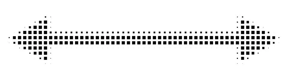 Square halftone double arrow Illustrazione stock