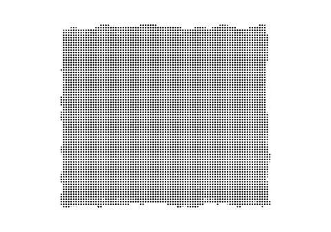 Square halftone frame with rough edges and stippled texture for design. Stock Illustration