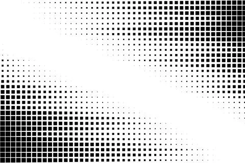 Square Halftone Gradient on White Background Stock Illustration