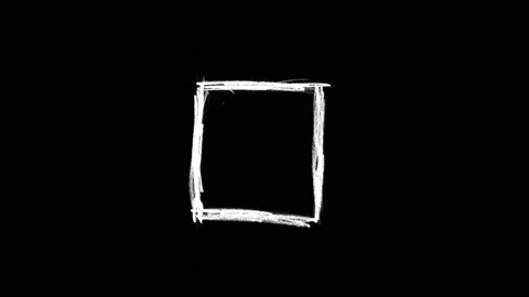 Square - hand drawn scribble element (4K) Stock Footage 151076924