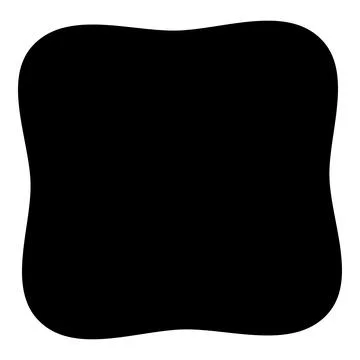 Square have rounded corners rectangle shape icon black color vector illustr.. Stock Illustration