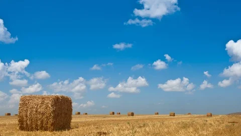 Square haystack time lapse Stock Footage 100223913