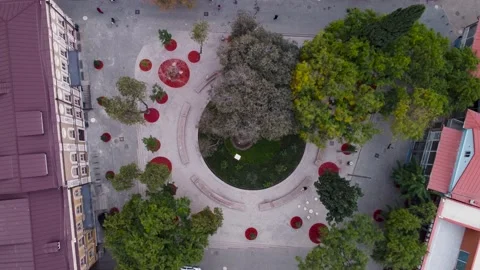 Square in the historical district of the city Stock Footage 238803854