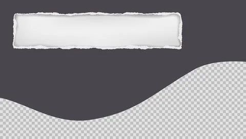 Square hole composition in dark grey paper with torn edges and soft shadow is on Stock Illustration