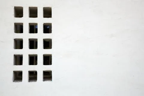 Square holes window Stock Photos