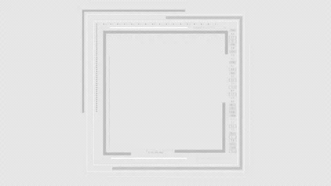 Square HUD Appearing UI 10 sec. HUD 2GFX Technology infographic elements. Sci Fi Stock Footage 261970484