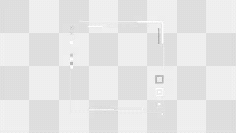 Square HUD digital 2D elements geometry shape PNG Alpha Stock Footage 318301573