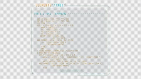 Square HUD Interface window with coding elements. Stock Footage 160367209